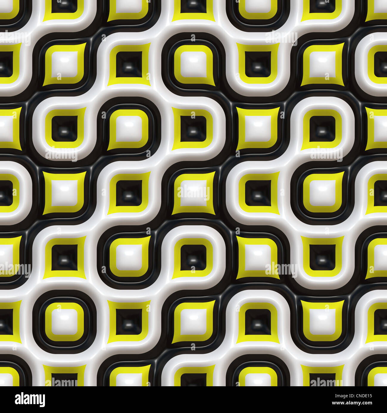 A yellow and black checkered texture that tiles seamlessly. Stock Photo