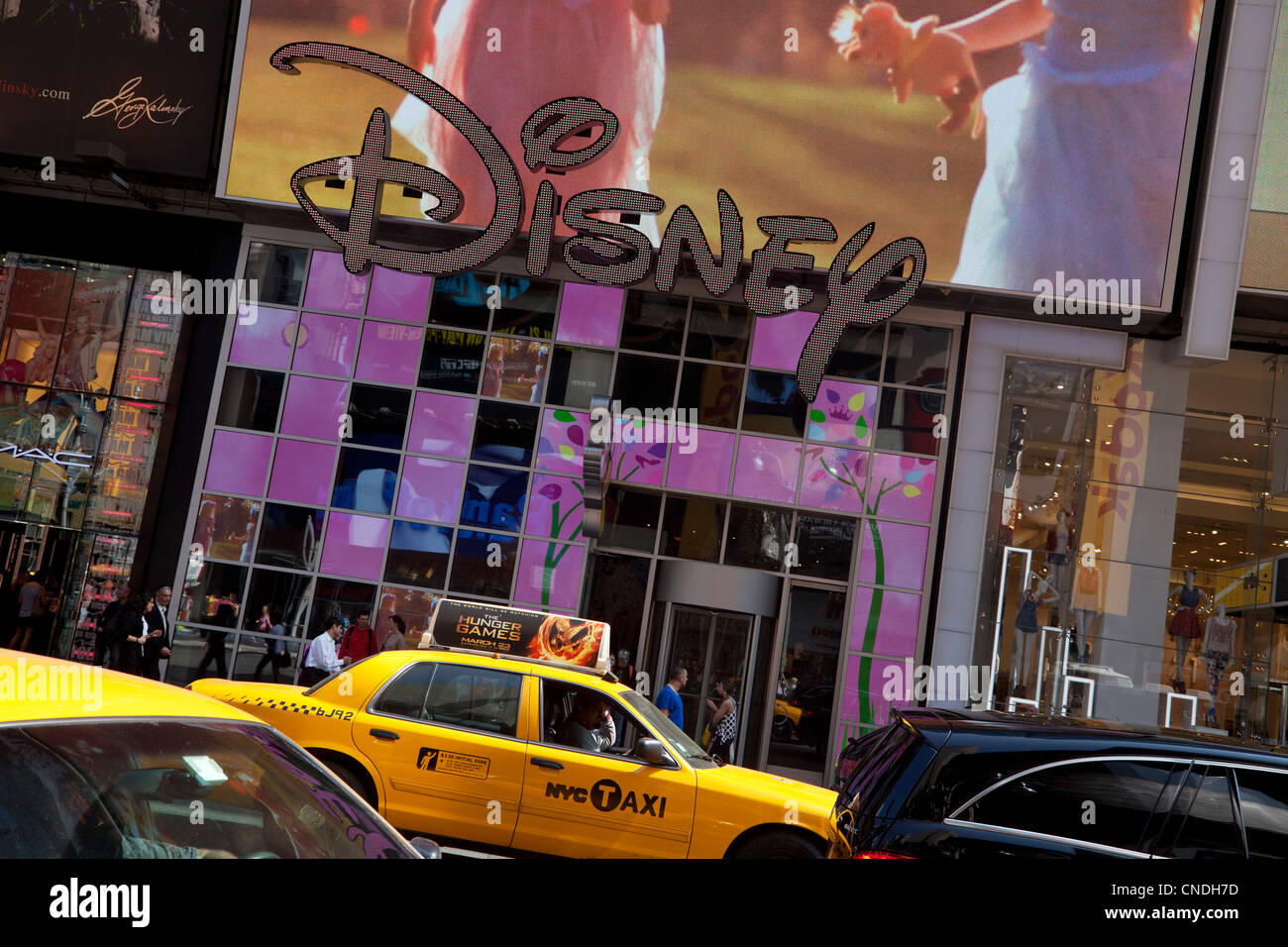 Times Square in New York City - 1540 Broadway - Disney Store - Forever 21  Metal Print