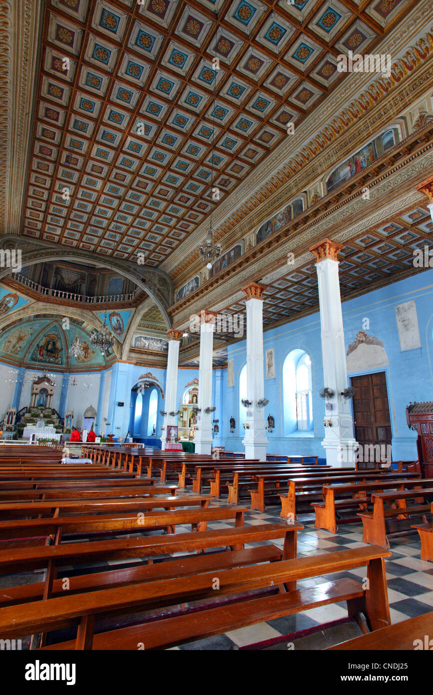Interior of the Assumption of Our Lady Shrine Parish. Bohol Island, Bohol, Central Visayas, Philippines, Southeast Asia, Asia Stock Photo