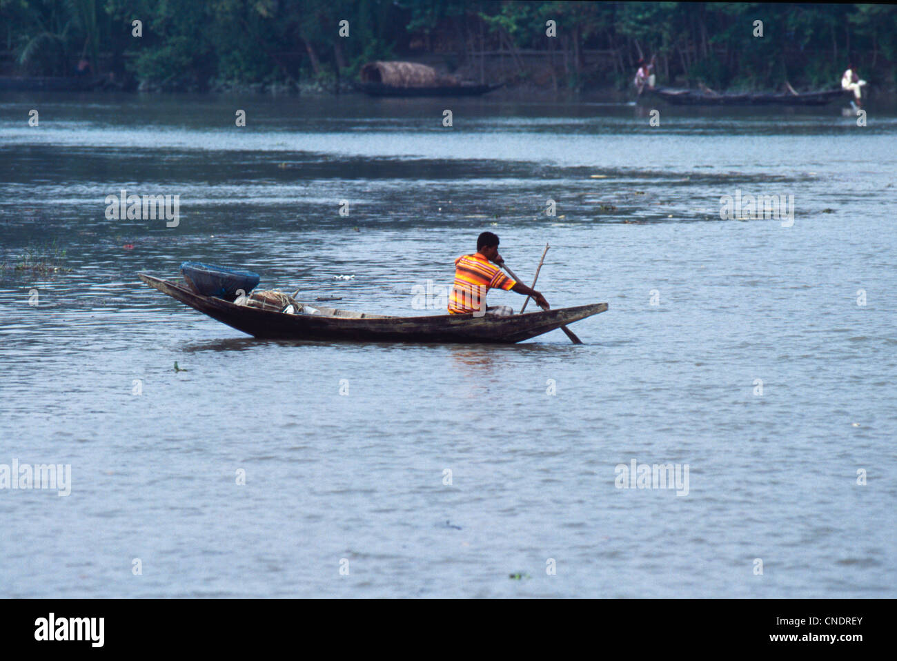 The traffic in the Padma River (Ganges) and Jamuna river (Brahmaputra) is rich and vital for Bangladesh daily life Stock Photo