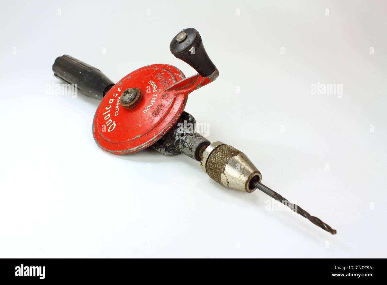 retro hand drill tool Stock Photo