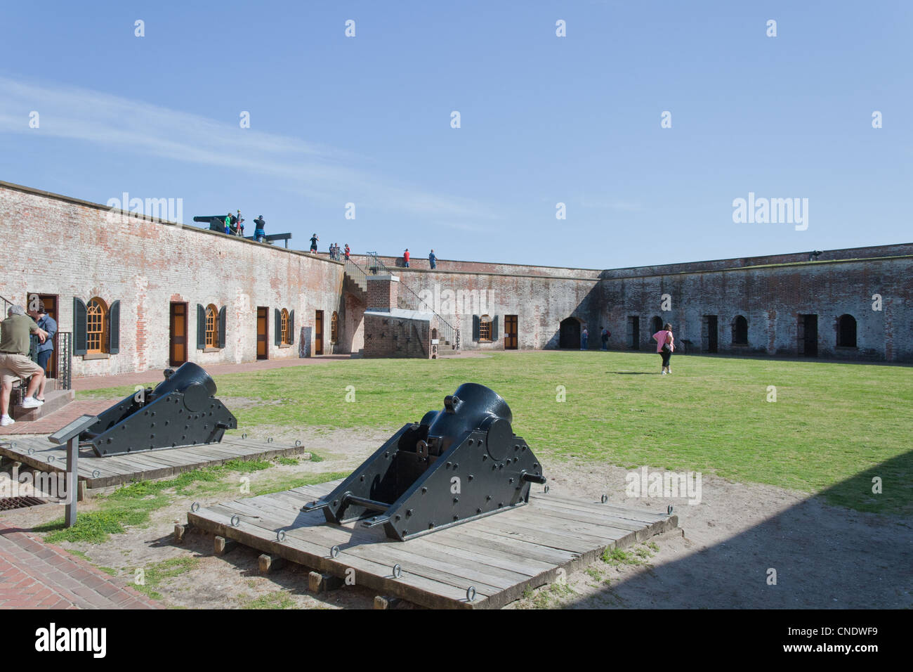 Fort Macon Interior Near Atlantic Beach North Carolina Usa - 