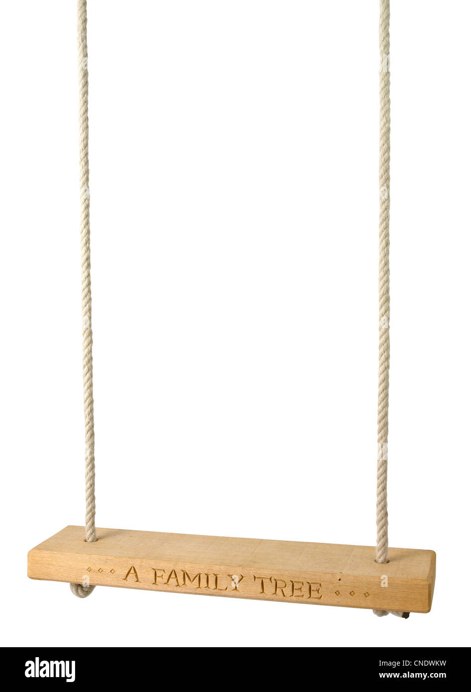 Wooden rope swing Stock Photo Alamy