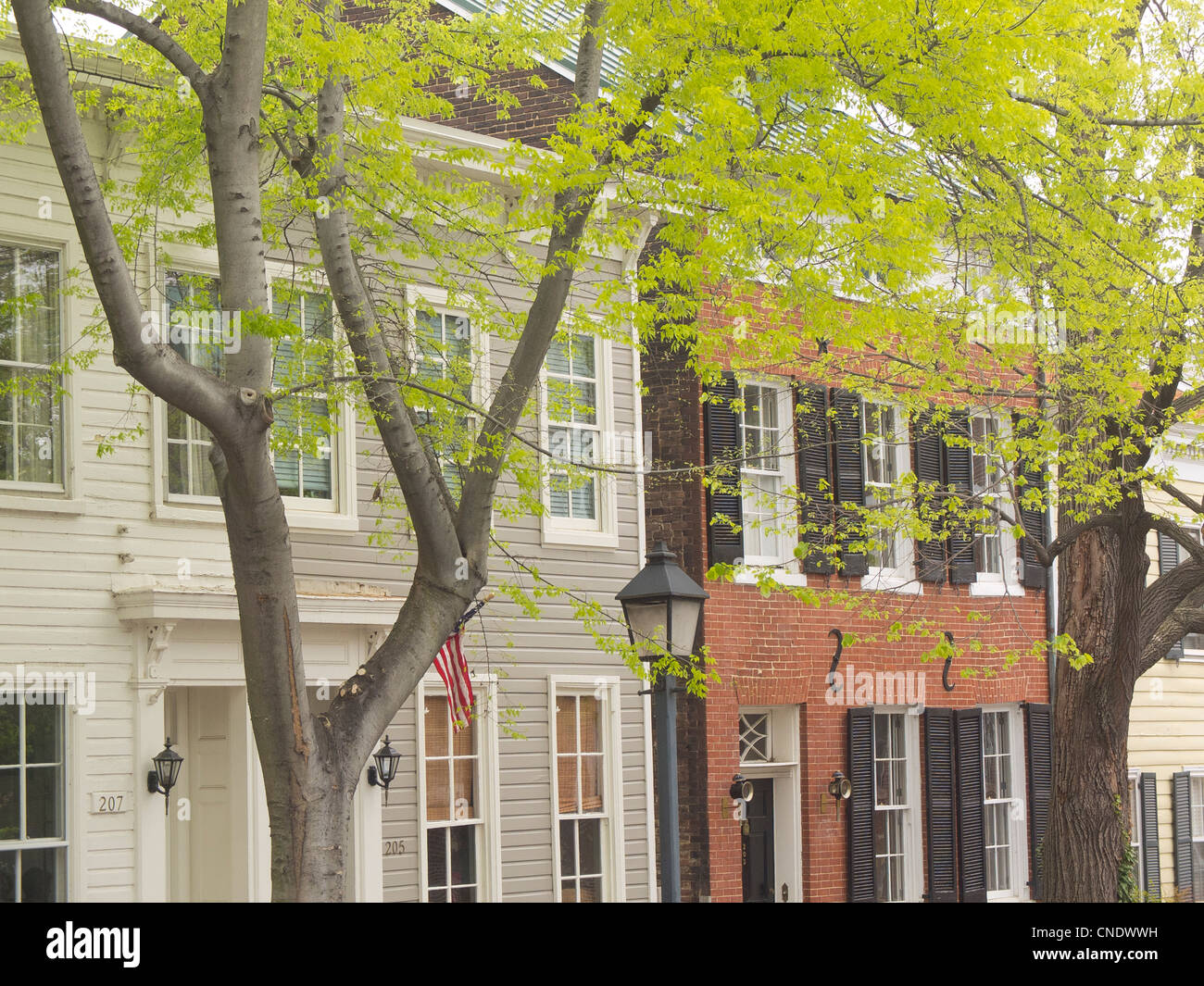 Historic Old Town Alexandria houses Stock Photo Alamy