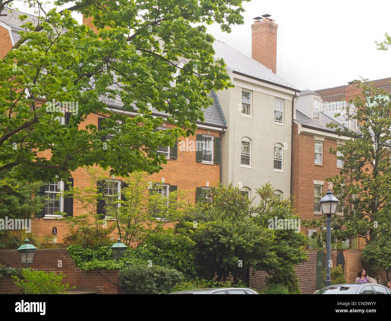 Historic Old Town Alexandria houses Stock Photo Alamy
