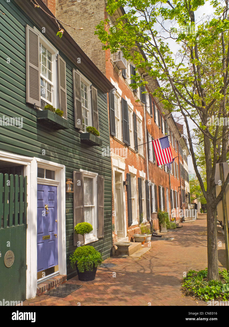 Historic Old Town Alexandria houses Stock Photo Alamy