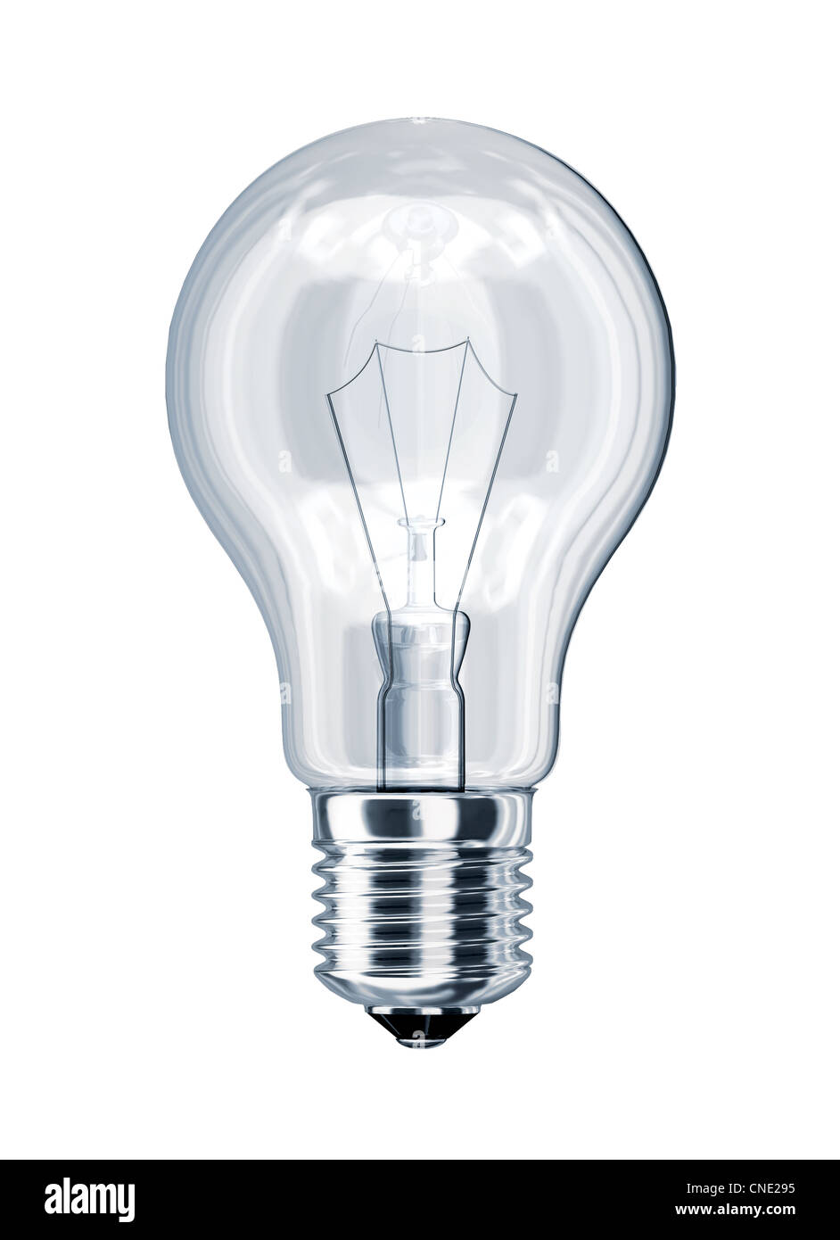 Light bulb classic, on white background. With clipping path. Stock Photo