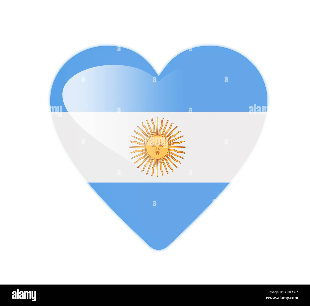 Argentina 3D heart shaped flag Stock Photo - Alamy