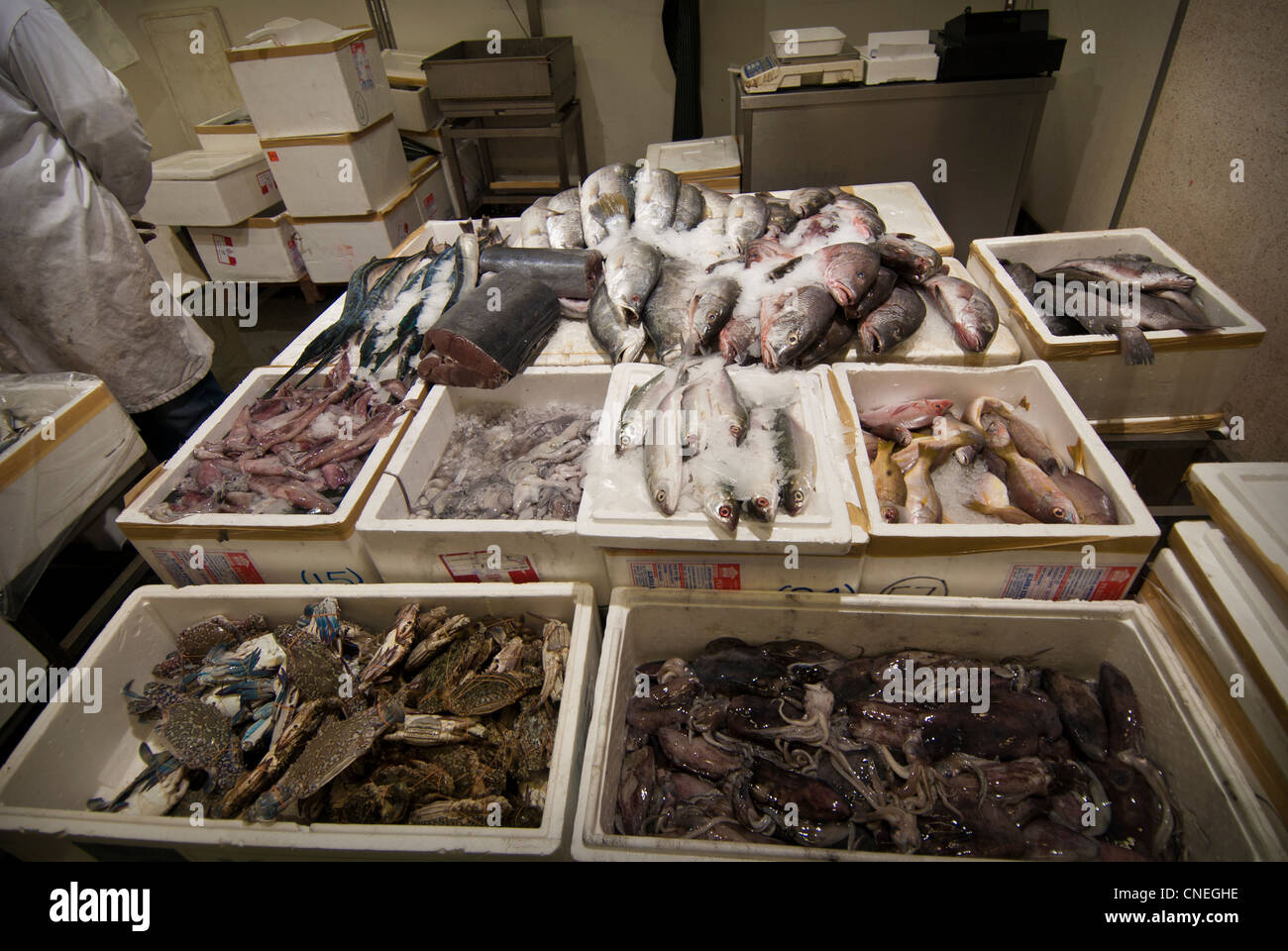 Fish at Billingsgate Market Stock Photo Alamy