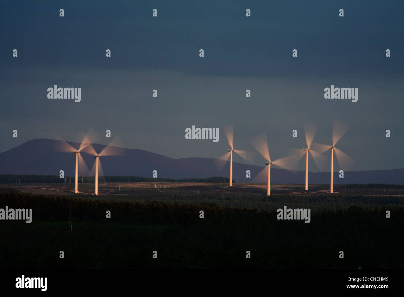 Windfarm in Scotland Stock Photo