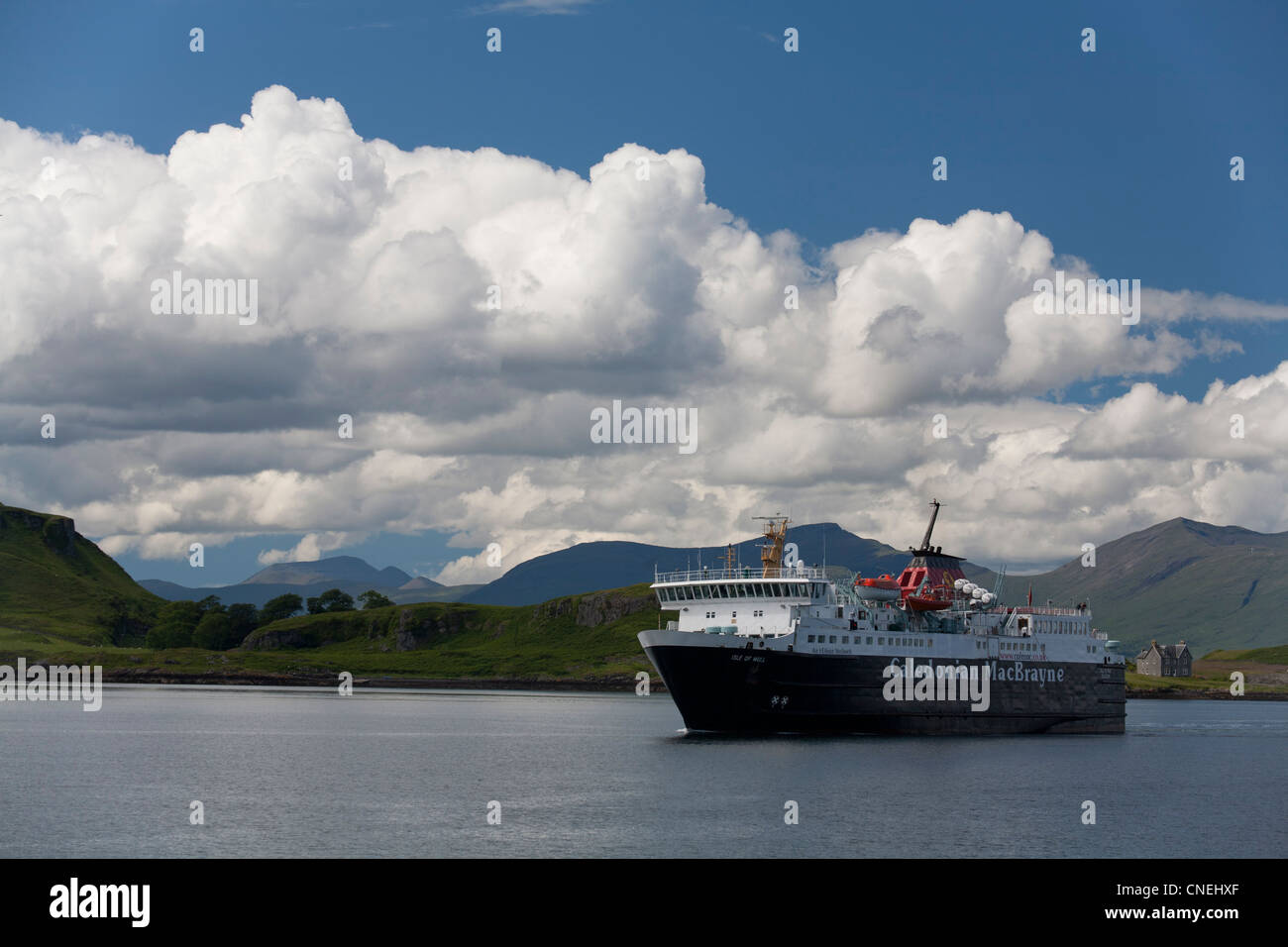 CalMac ferry coming into Oban Scotland Stock Photo - Alamy