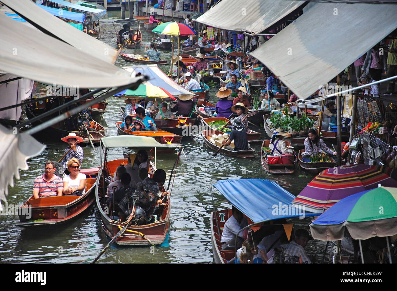 Damnoen Saduak Floating Market, Ratchaburi Province, Thailand Stock Photo