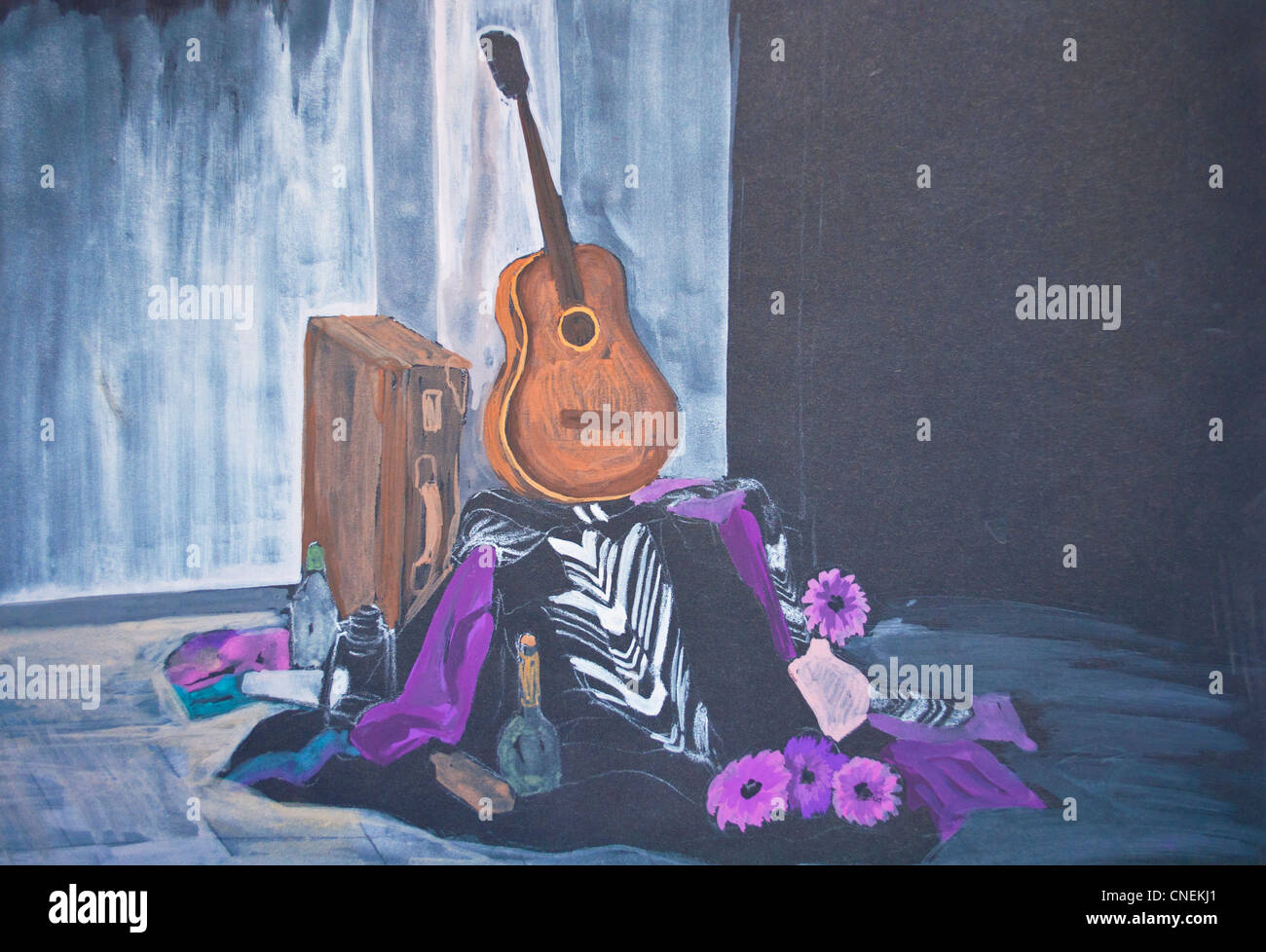Still life abstract painting Stock Photo - Alamy