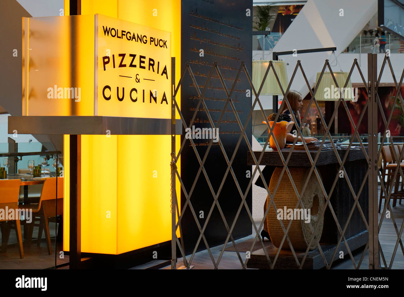 Wolfgang Puck's Pizzeria & Cucina, Crystals shopping Centre, Las Vegas, Nevada Stock Photo