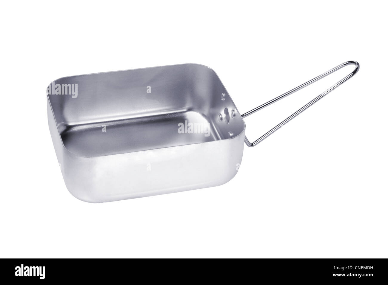 Aluminum Mess tin on White Background Stock Photo Alamy