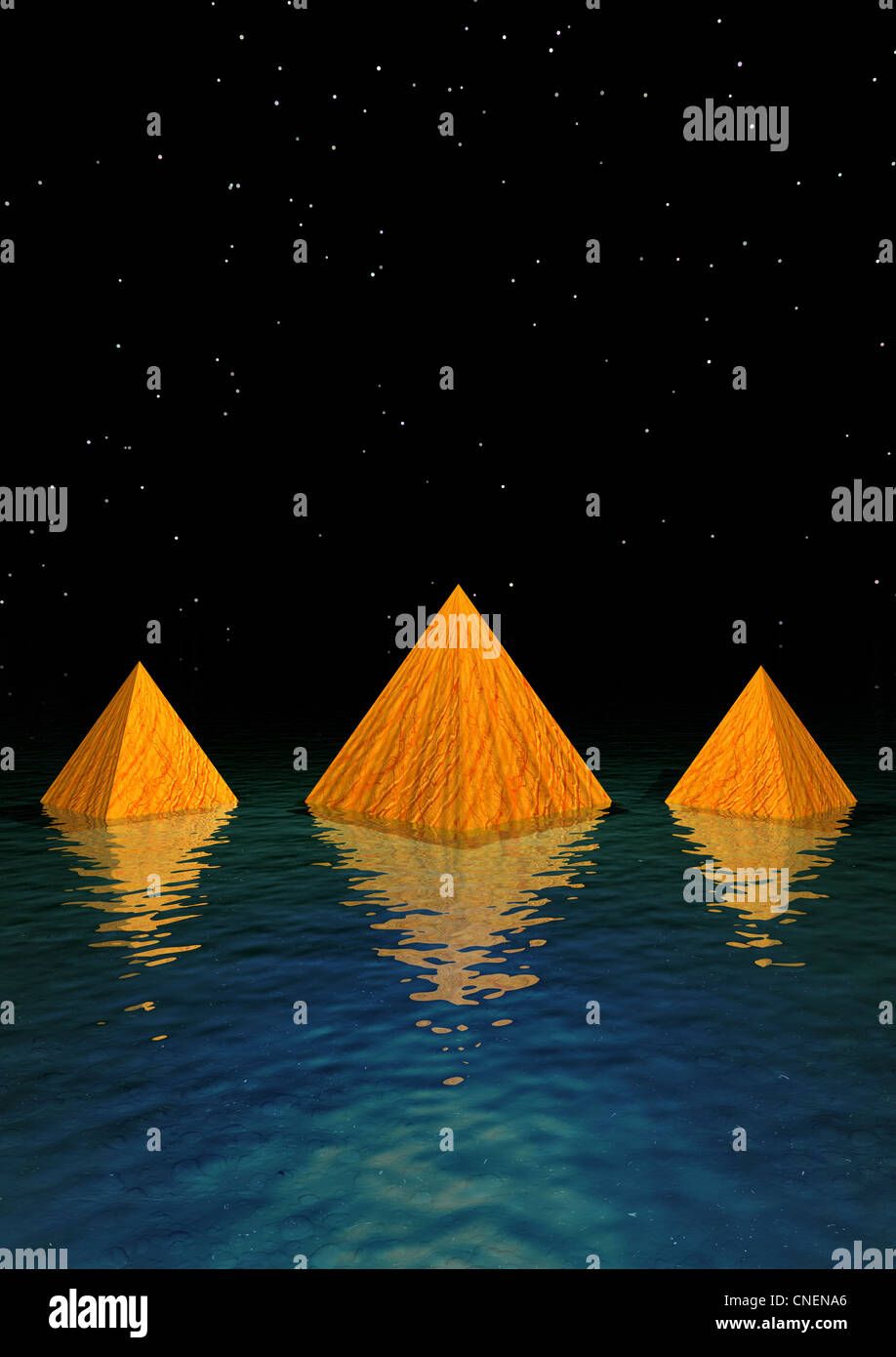 Pyramid pyramids water hi-res stock photography and images - Alamy