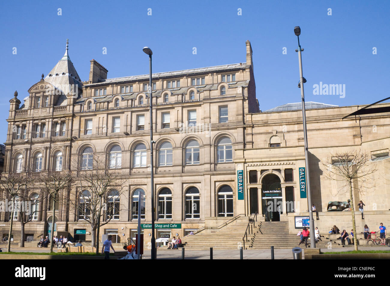 Leeds, West Yorkshire, England, UK. Art Gallery, Library, cafe and book