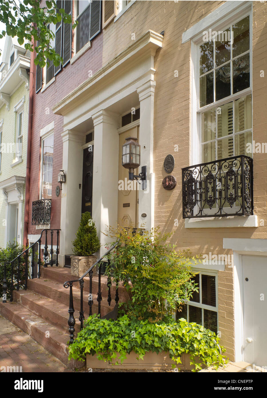 Historic Old Town Alexandria houses Stock Photo Alamy