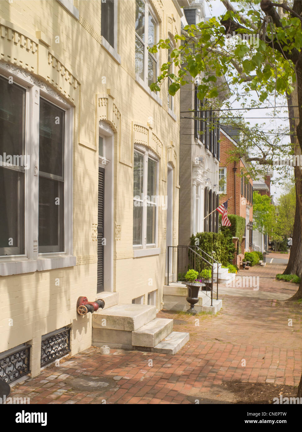 Historic Old Town Alexandria houses Stock Photo Alamy