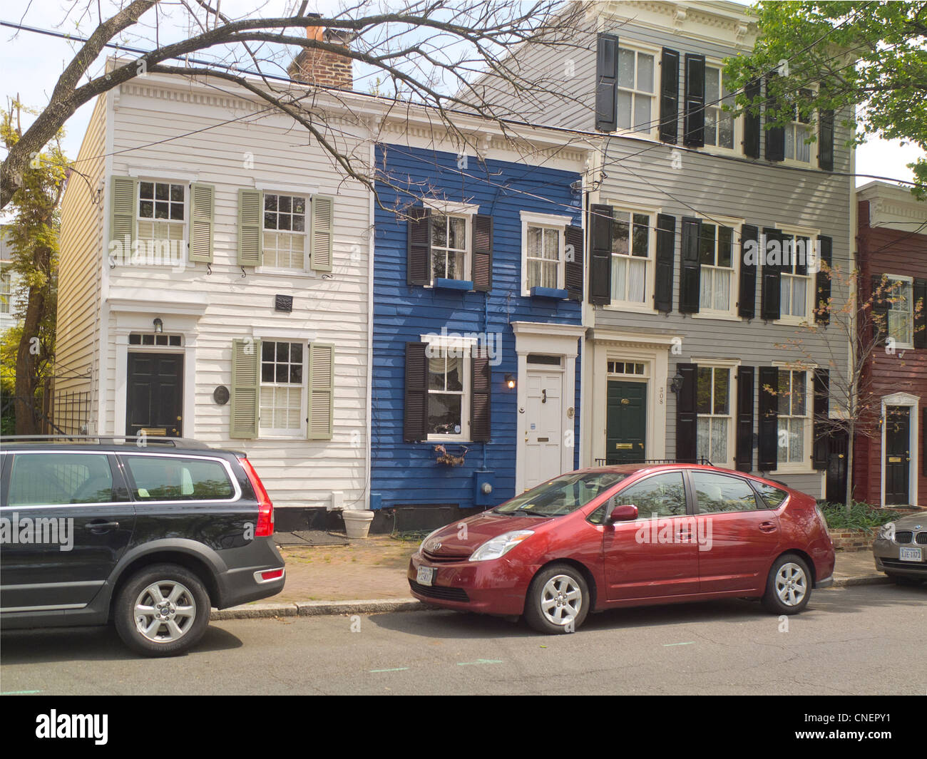 Historic Old Town Alexandria houses Stock Photo Alamy
