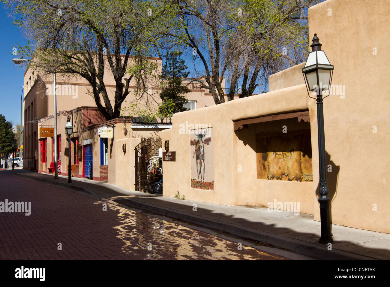 Burro Alley in Santa Fe, New Mexico. Stock Photo