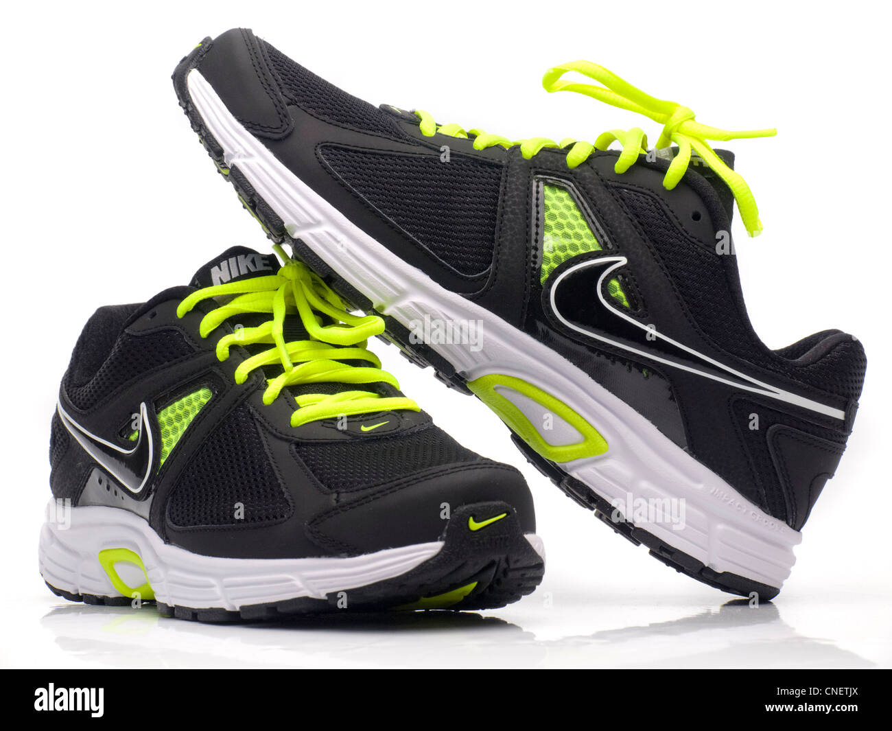 Black Nike running shoes Stock Photo Alamy