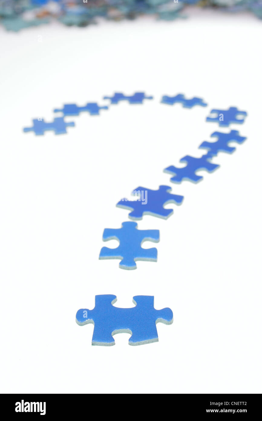 Pieces of puzzle isolated on white background Stock Photo - Alamy