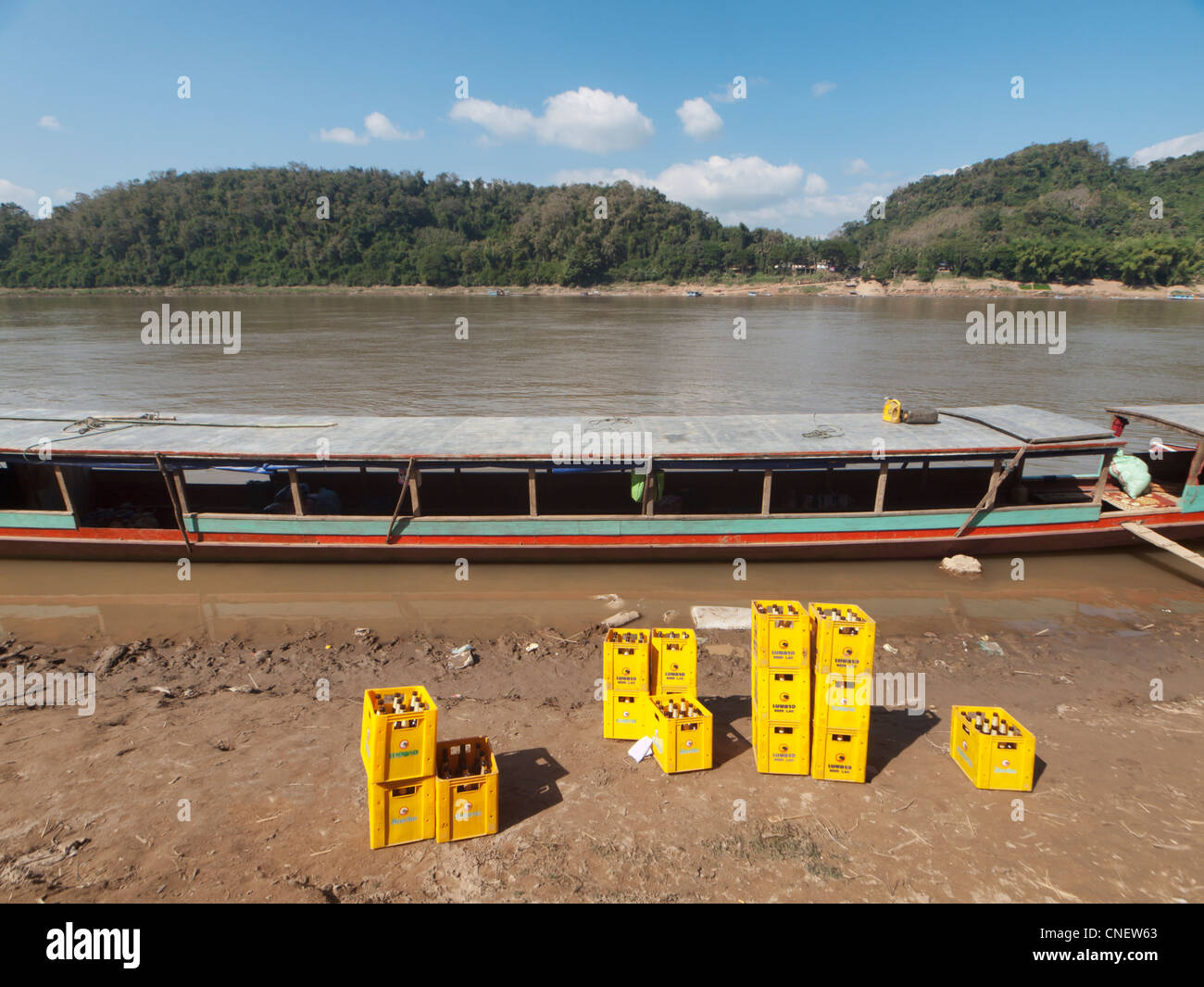 Mekong river landscape Stock Photo