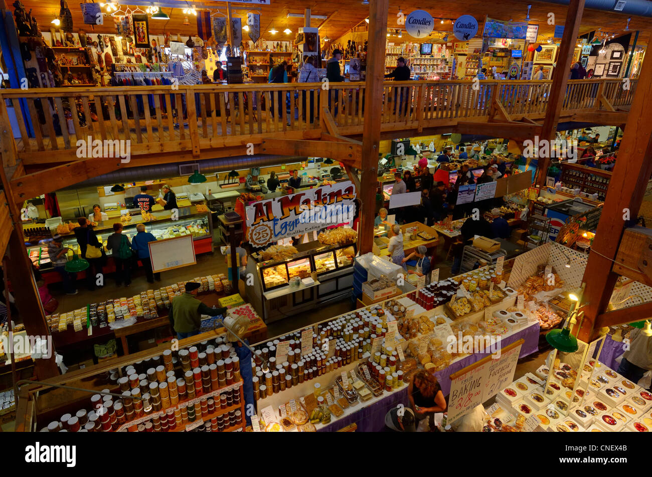Craft shops and stores in the indoor St Jacobs Market Ontario Canada