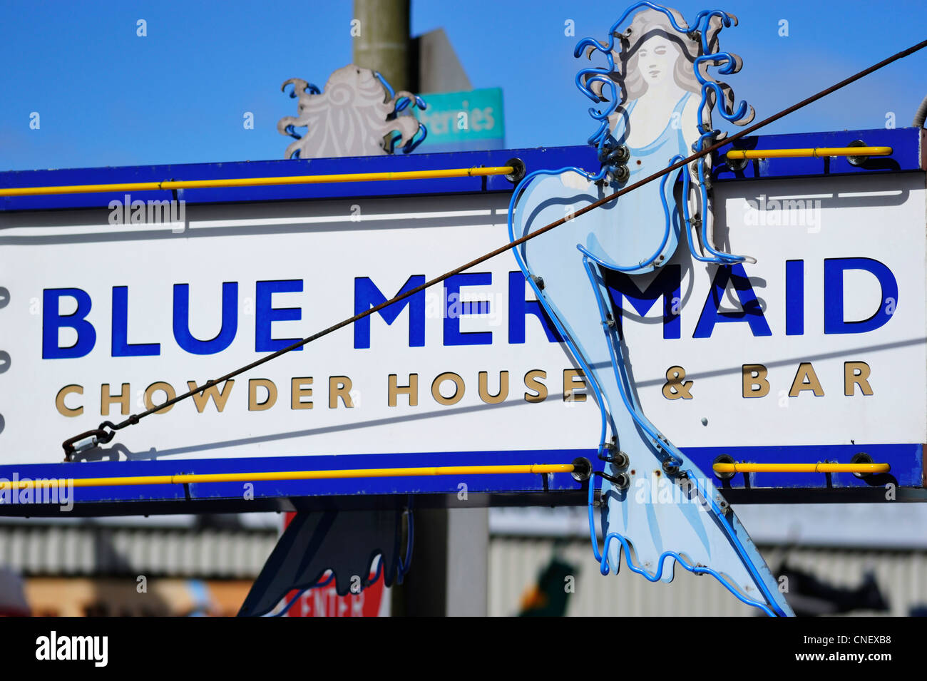 Blue Mermaid Chowder House & Bar, San Francisco CA Stock Photo