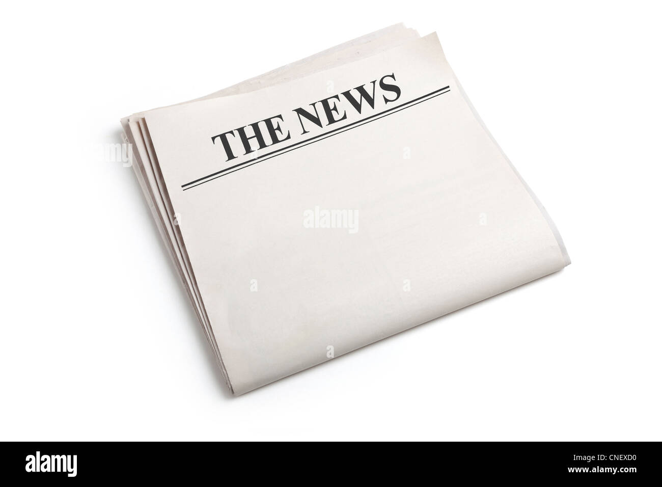 Blank Newspaper With White Background Stock Photo Alamy