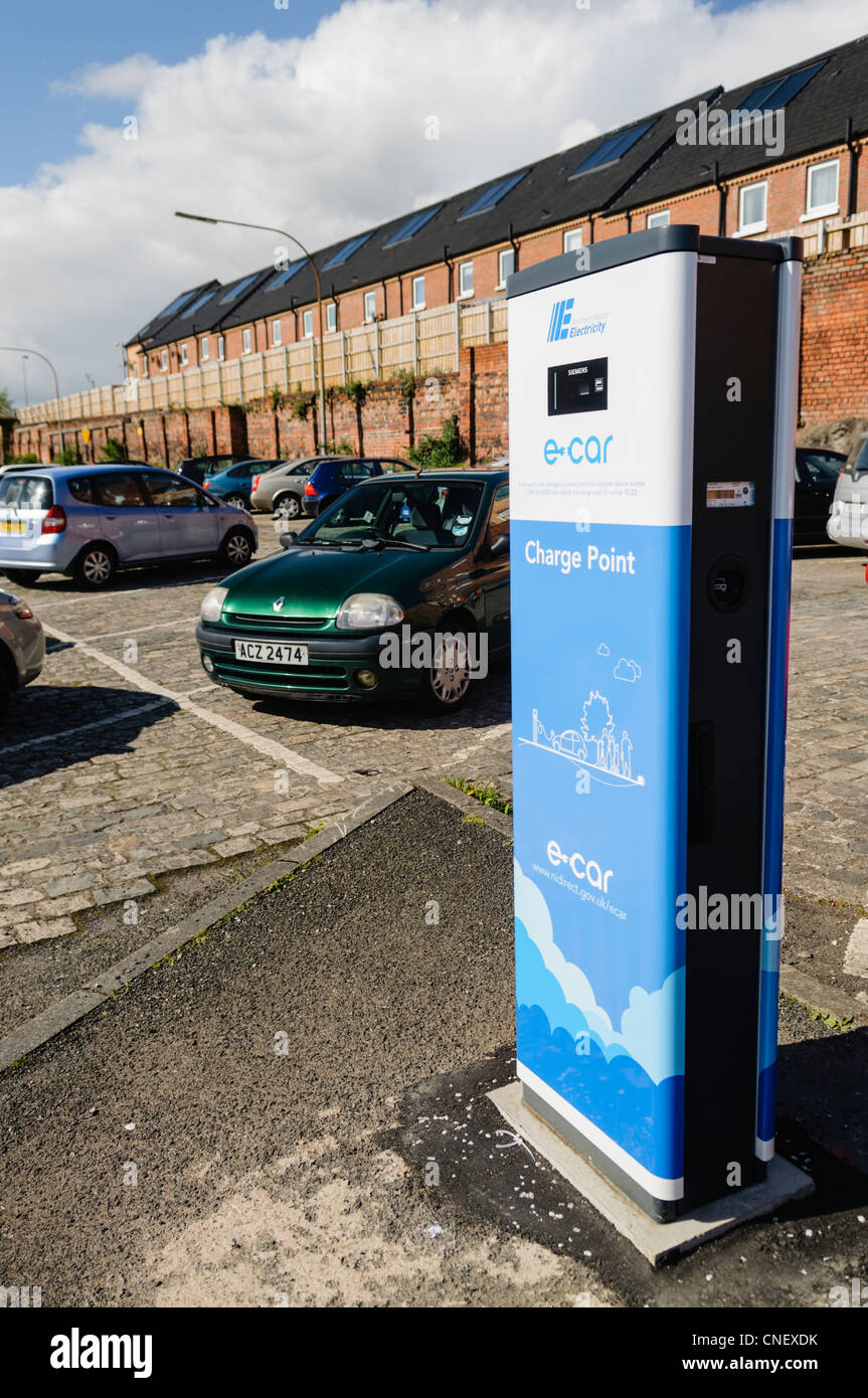 Electric car charging station run by Northern Ireland Electricity Stock