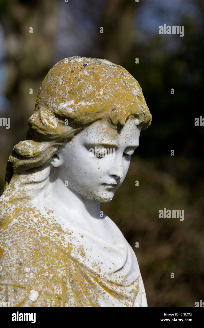 Guardian Angel tomb in Welsh churchyard Stock Photo