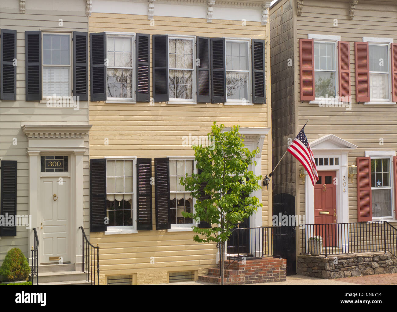 Historic Old Town Alexandria houses Stock Photo Alamy