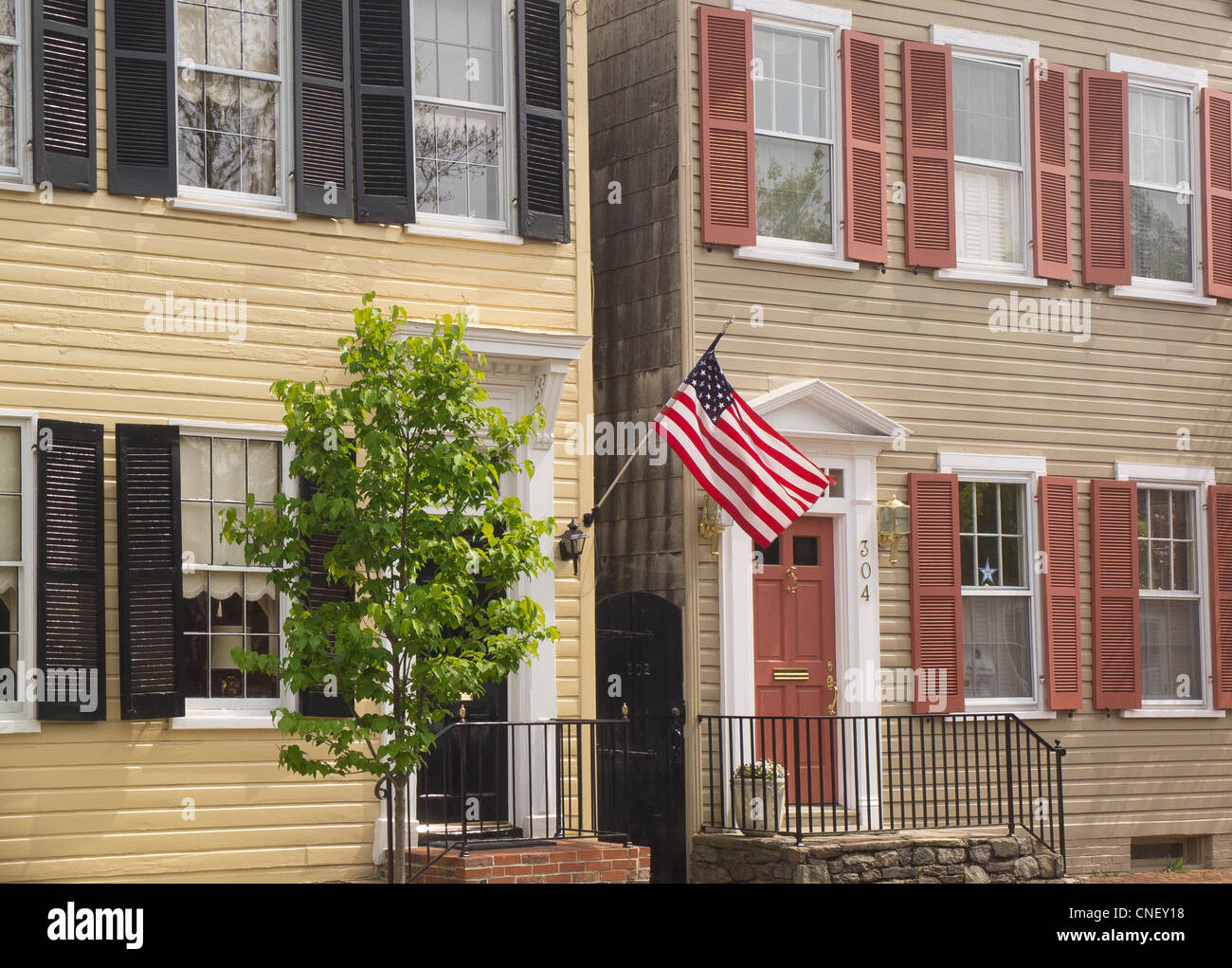 Historic Old Town Alexandria houses Stock Photo Alamy