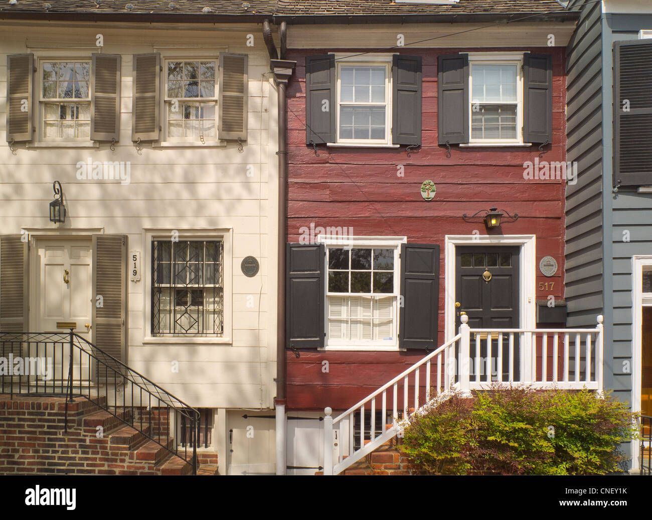 Historic Old Town Alexandria houses Stock Photo Alamy