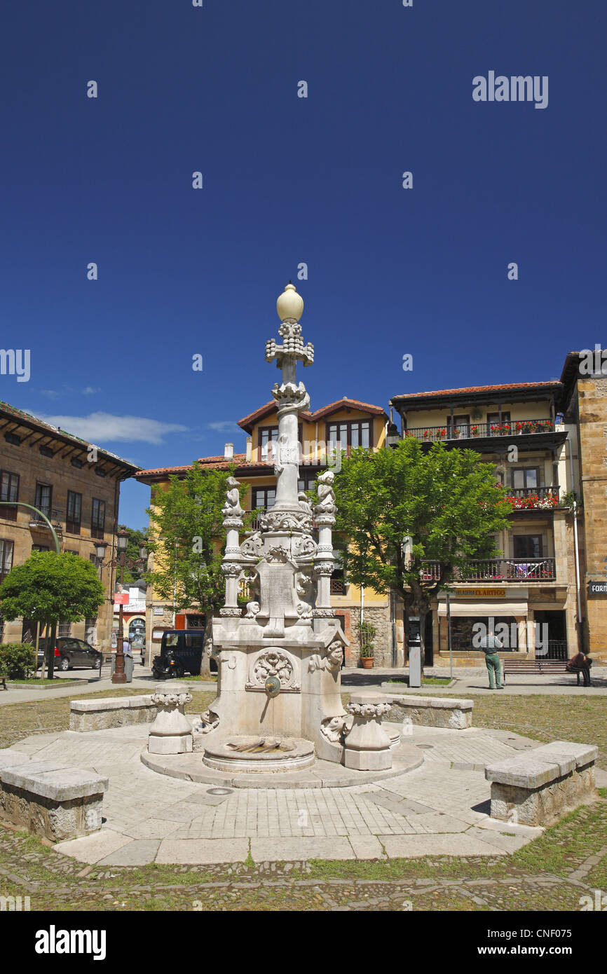 Fuente de los Tres Caños by Domenech i Montaner, Comillas, Cantabria, Spain Stock Photo