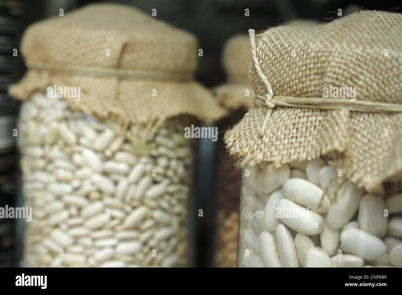 Dry white beans, Spain Stock Photo Alamy