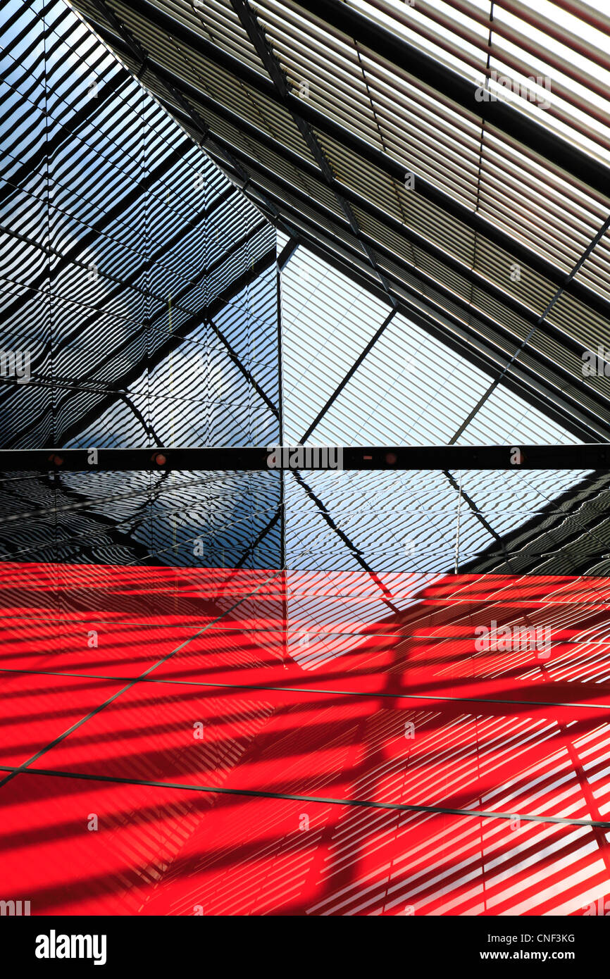 Abstract architecture: building lines, reflections and shadows.London UK. Stock Photo