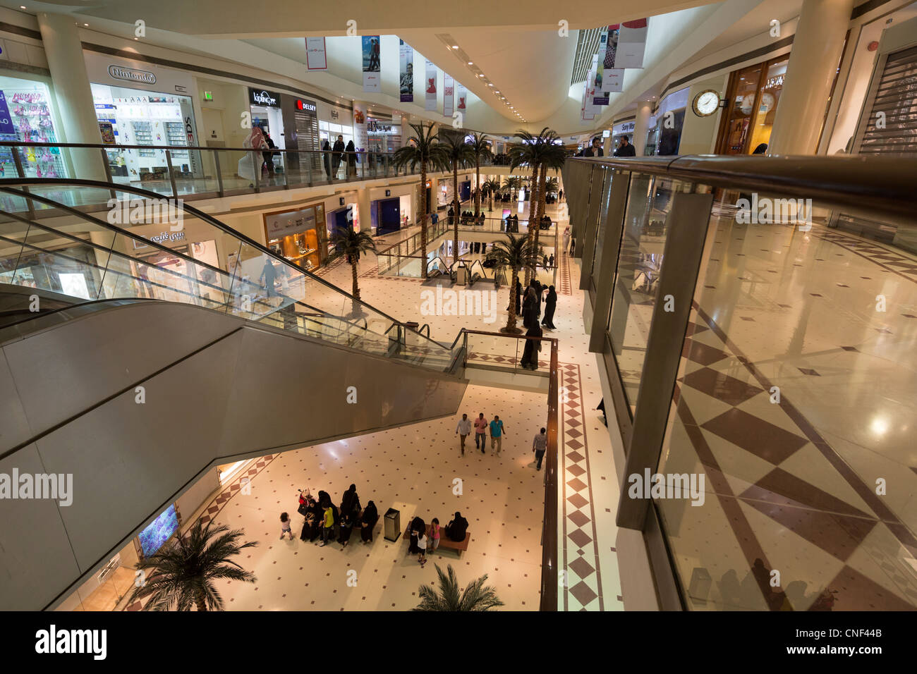 shopping mall at the Al Faisaliyah Center (or Al Faisaliah Cente), Riyadh, Saudi Arabia Stock Photo