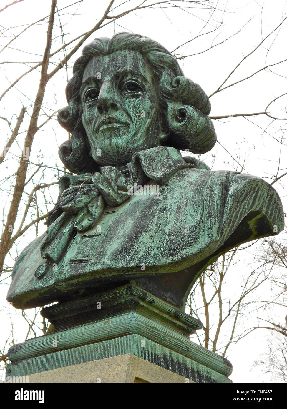 Bust of Joseph Haydn (sculpture) by Idusch and Son, 1906 Bronze. Stock Photo
