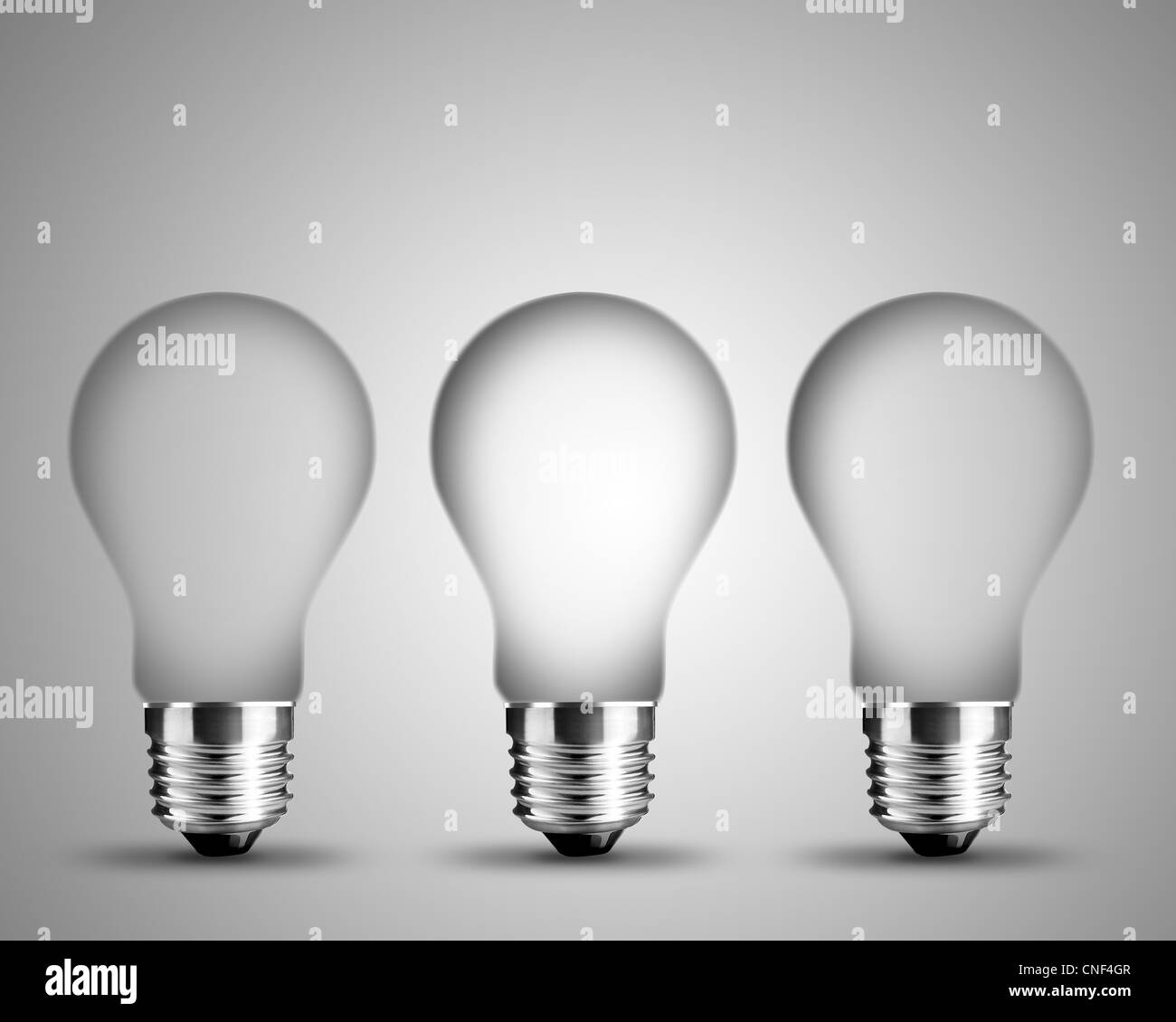 empty light bulbs , light bulb conceptual Image. Stock Photo