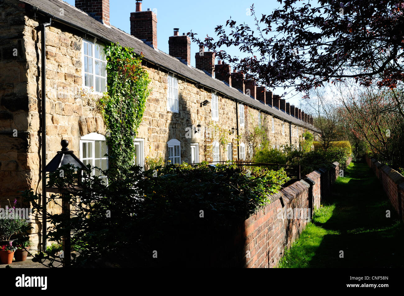 Golden Valley Cottages Riddings Derbyshire England Stock Photo Alamy