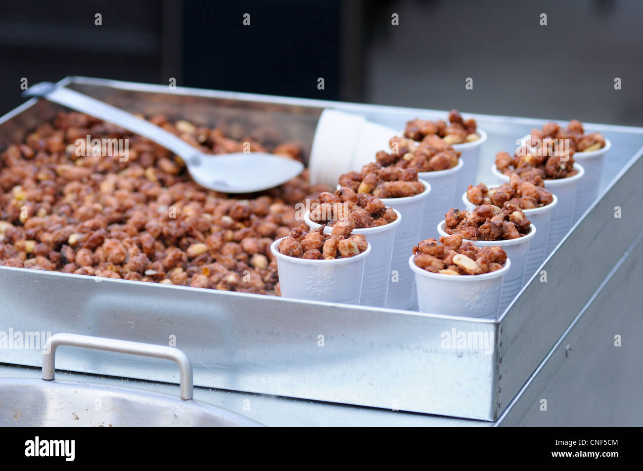 Caramel nuts for sale in London. UK Stock Photo Alamy