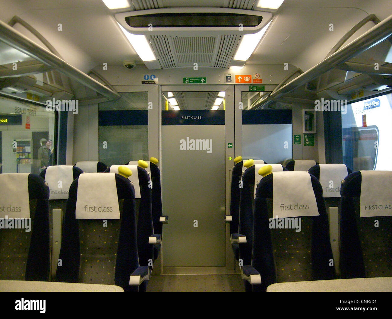 The interior of first class aboard the london midland class 350 1