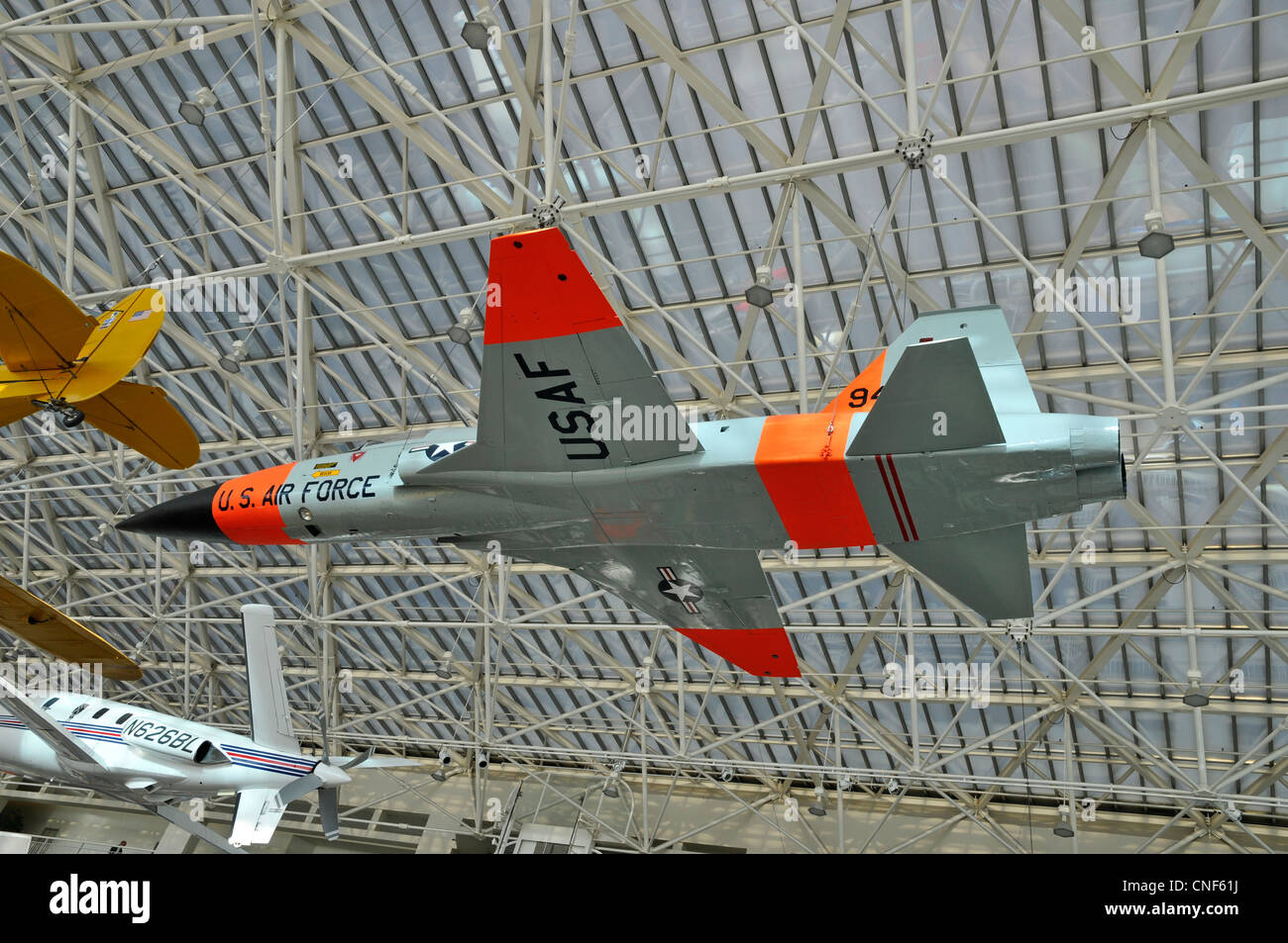 US military aircraft  in  T.A.Wilson great gallery, The Museum of Flight, Seattle, Washington, WA, USA Stock Photo