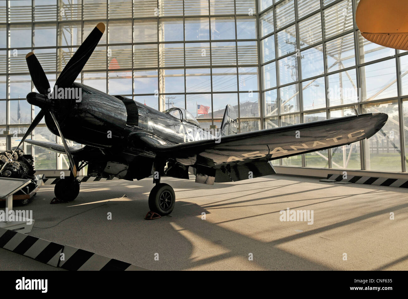 Goodyear F2G-1 Corsair 1944 US military aircraft  in  T.A.Wilson great gallery, The Museum of Flight, Seattle, Washington, WA, USA Stock Photo