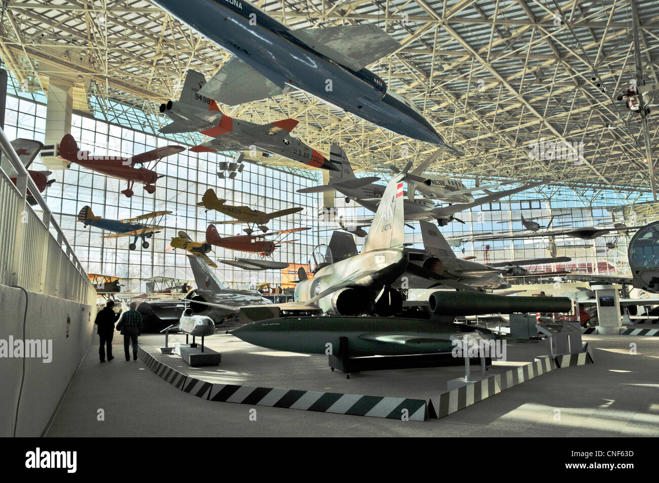view of Aircrafts  in  T.A.Wilson great gallery, The Museum of Flight, Seattle,Washington, WA, USA Stock Photo
