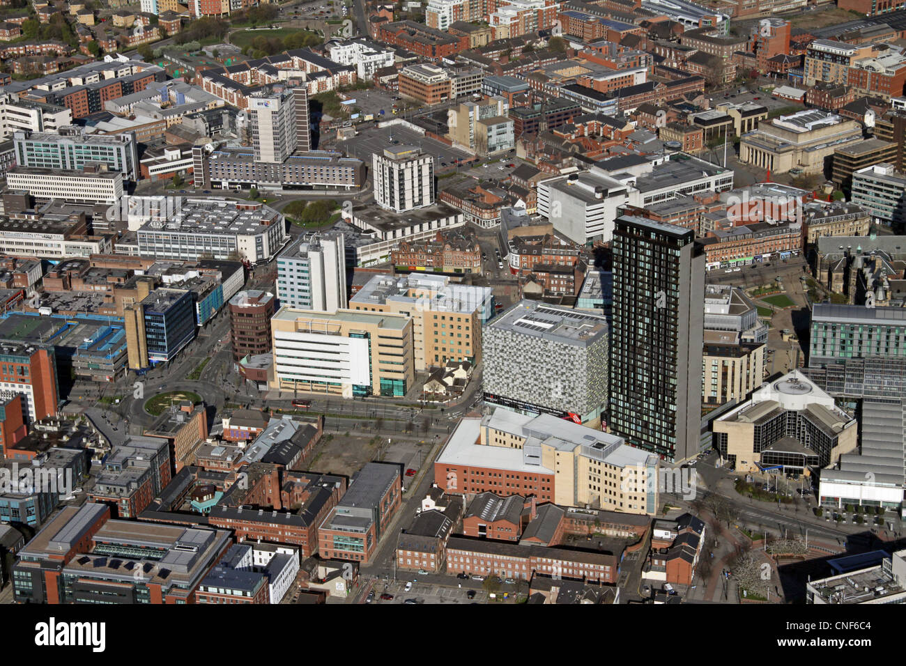 aerial view of Arundel Gate in Sheffield city centre, with Furnival