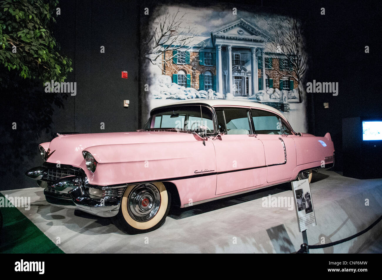 Elvis Presley's home and museum Graceland, car museum with Elvis 1956 Cadillac Eldorado Stock Photo